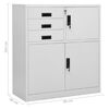 vidaXL Office Cabinet Light Grey 90x40x102 cm Steel