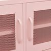 vidaXL TV Cabinet Pink 105x35x50 cm Steel