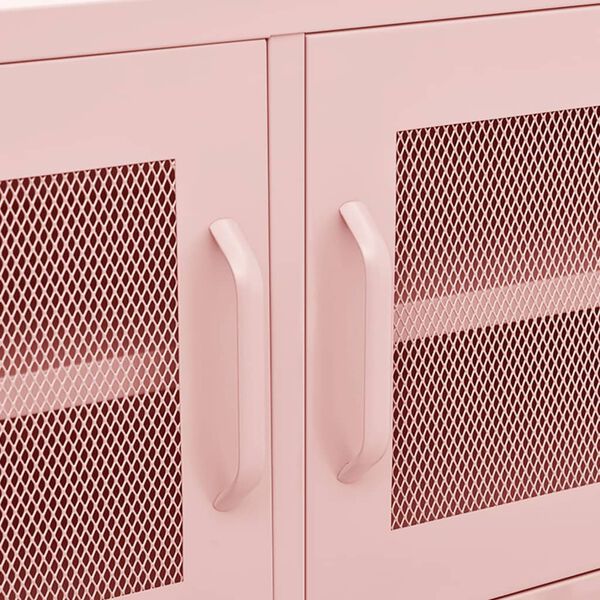 vidaXL TV Cabinet Pink 105x35x50 cm Steel