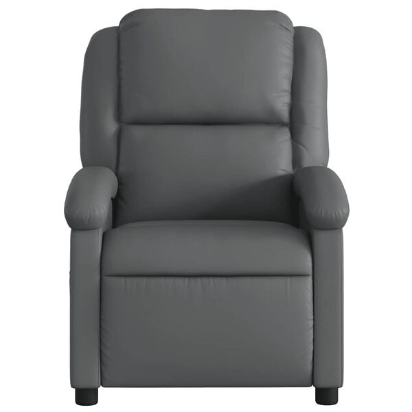 vidaXL Electric Recliner Chair Grey Faux Leather