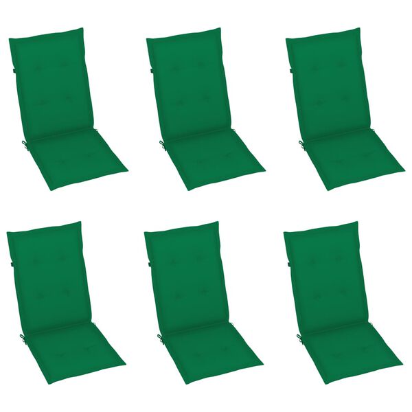 vidaXL Garden Reclining Chairs 6 pcs with Cushions Solid Acacia Wood