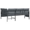 vidaXL Garden Corner Sofa Anthracite Steel and Textilene