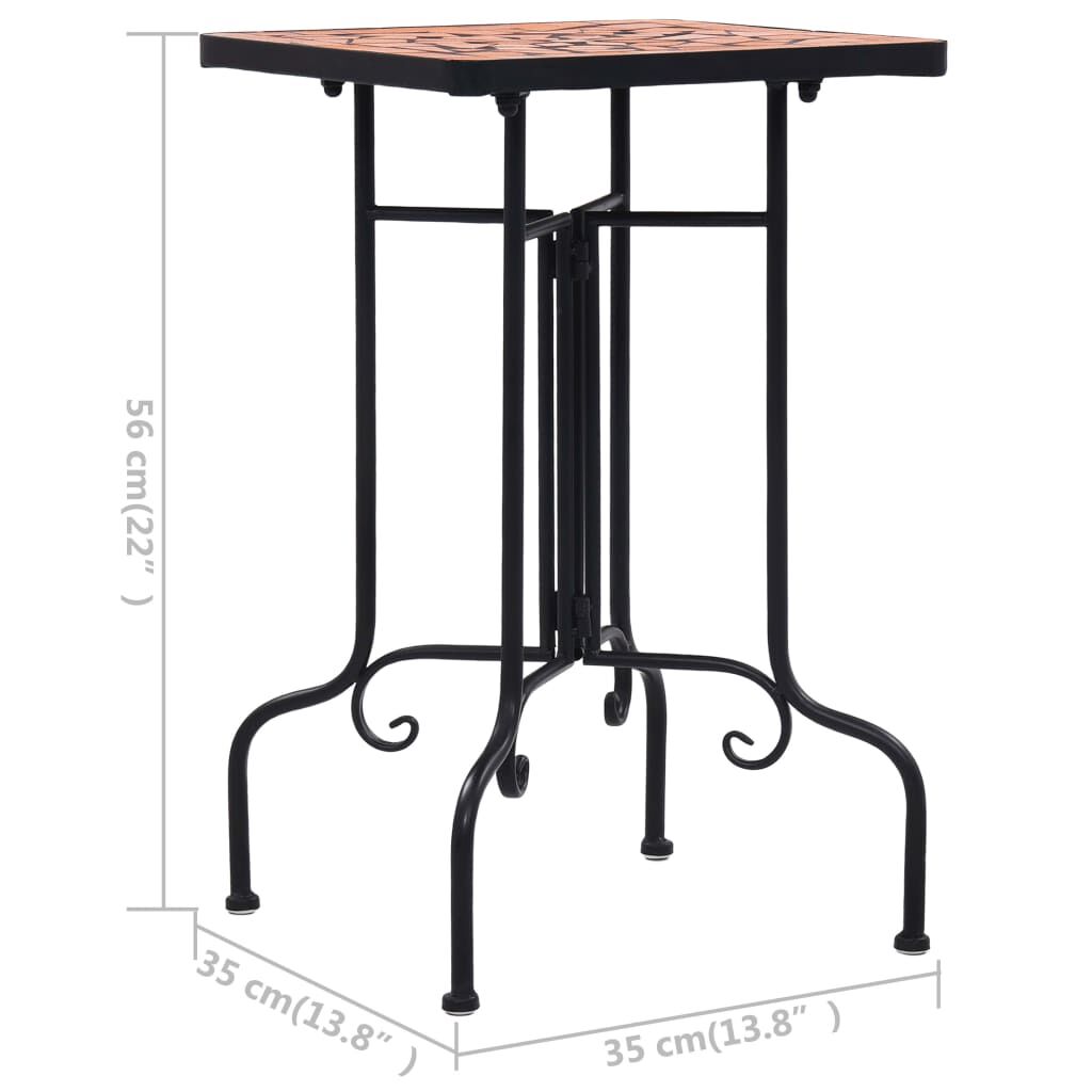 vidaXL Mosaic Side Table Terracotta Ceramic