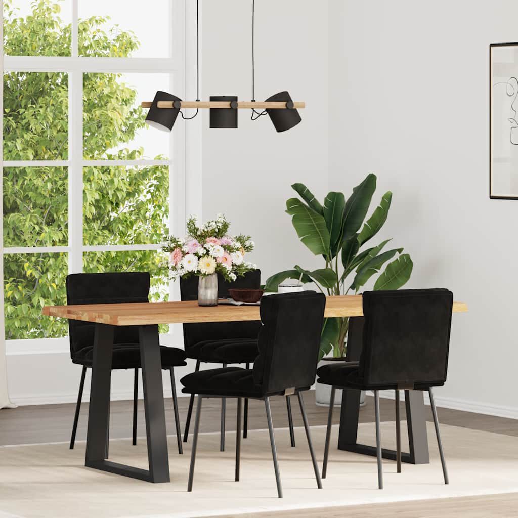 vidaXL Dining Chairs 4 pcs Black Velvet