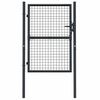 vidaXL Mesh Garden Gate Galvanised Steel 100x125 cm Grey