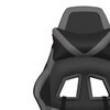 vidaXL Gaming Chair with Footrest Black and Grey Faux Leather