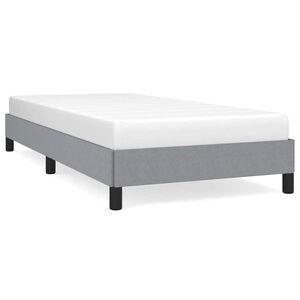 vidaXL Bed Frame without Mattress Light Grey 100x190 cm Twin Fabric