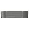 vidaXL Garden Raised Bed Galvanised Steel 152x80x36 cm Grey