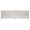 vidaXL Garden Storage Box White 198.5x50x56.5 cm Solid Wood Fir