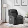 vidaXL Massage Recliner Chair Dark Grey Fabric