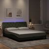 vidaXL Bed Frame with LED without Mattress Light Grey 152x203 cm Velvet
