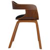 vidaXL Dining Chair Black Bentwood and Faux Leather