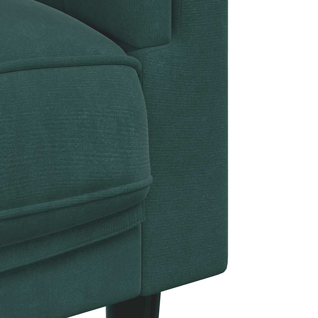 vidaXL Sofa Chair with Cushion Dark Green Velvet