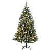 vidaXL Artificial Hinged Christmas Tree 300 LEDs & Ball Set 210 cm
