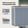 vidaXL Wall-mounted Garden Shed Grey 118x382x178 cm Galvanised Steel