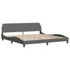 vidaXL Bed Frame "Dover" Dark Grey 193x203 cm Fabric