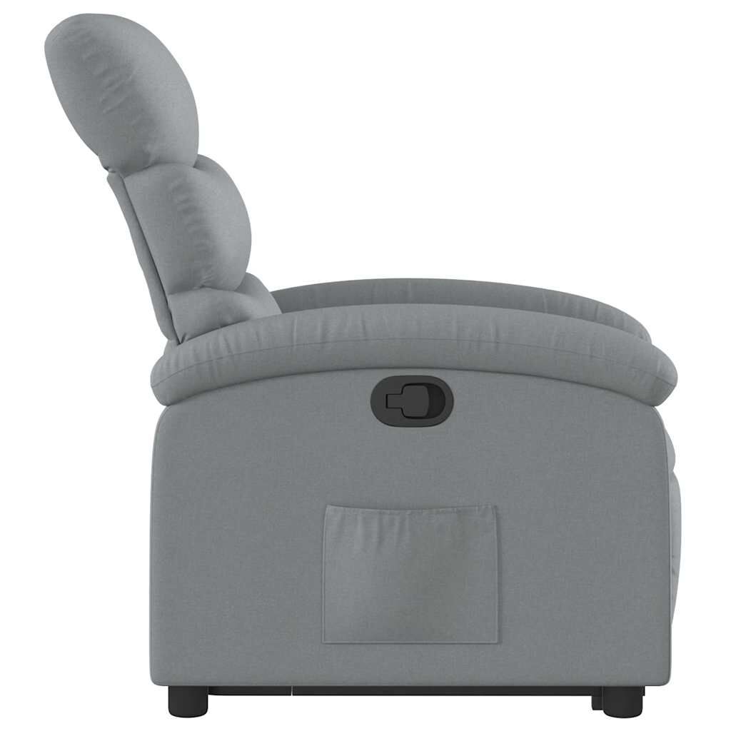 vidaXL Stand up Recliner Chair Light Grey Fabric