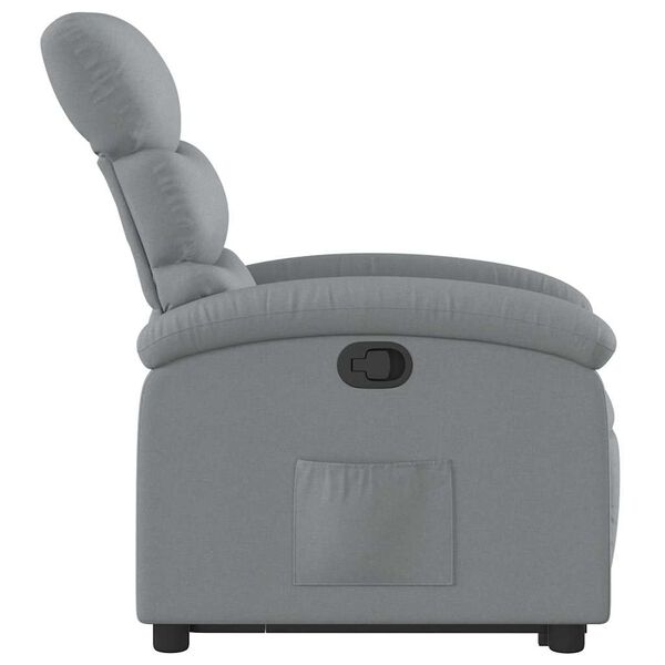 vidaXL Stand up Recliner Chair Light Grey Fabric