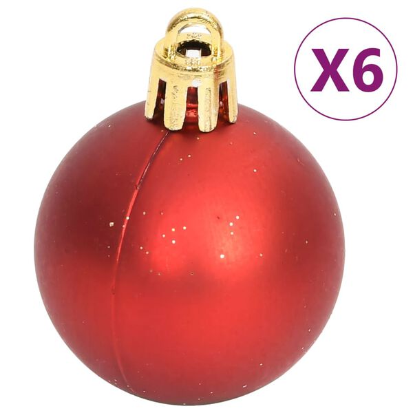 vidaXL 108 Piece Christmas Bauble Set Gold and Red
