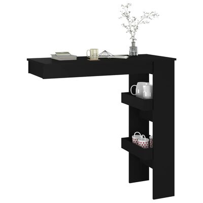 vidaXL Wall Bar Table Black 102x45x103.5 cm Engineered Wood