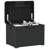 vidaXL Garden Storage Box with Seat Cushion Anthracite 125 L PP