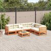 vidaXL 7 Piece Garden Sofa Set with Cushions Wax Brown Solid Wood Pine