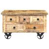 vidaXL Coffee Table Rough Mango Wood 70x70x40 cm