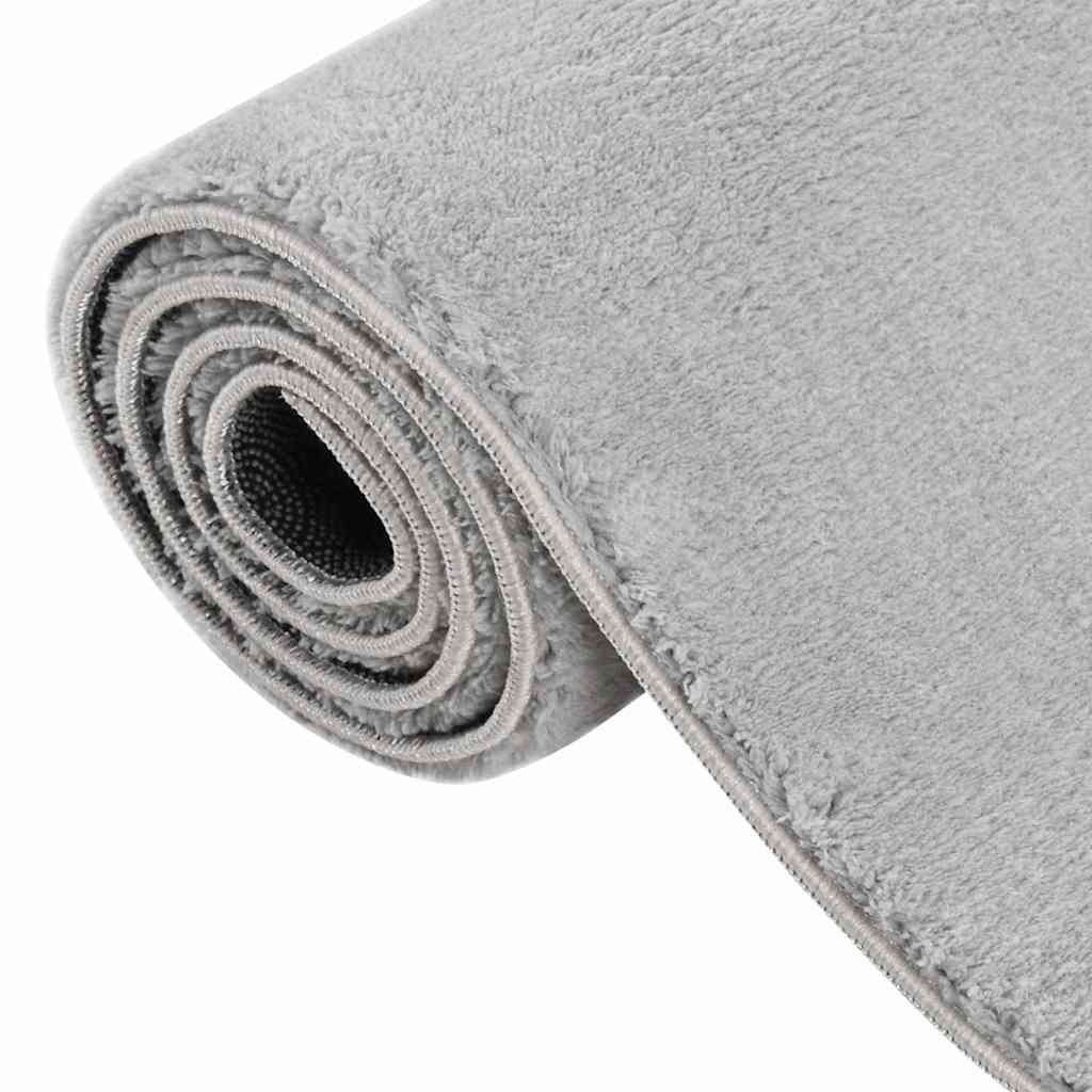 vidaXL Washable Rug Soft Shaggy Grey 160x230 cm Anti Slip