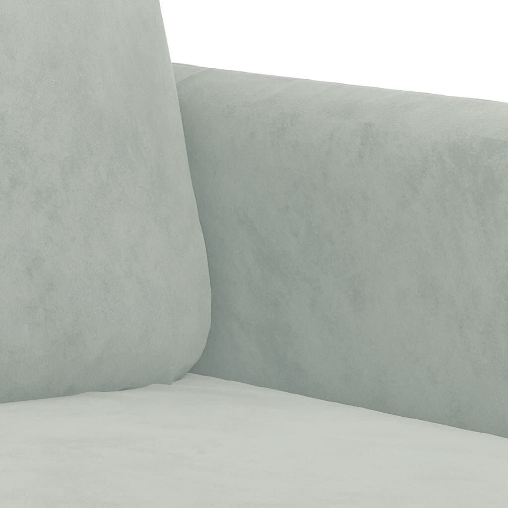 vidaXL Sofa Chair Light Grey 60 cm Velvet