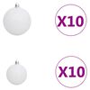 vidaXL Artificial Hinged Christmas Tree 300 LEDs & Ball Set 240 cm
