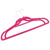 vidaXL 100 pcs Clothes Hanger Set Anti-slip Pink Velvet