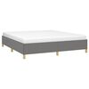 vidaXL Bed Frame without Mattress Dark Grey 193x203 cm King Fabric