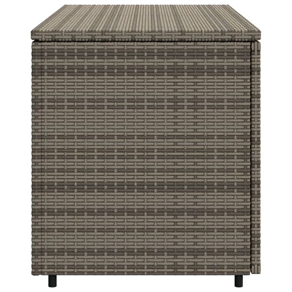 vidaXL Garden Storage Cabinet Grey 110x55x60.5 cm Poly Rattan