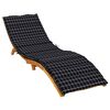 vidaXL Sun Lounger Cushion Black Check Pattern Oxford Fabric