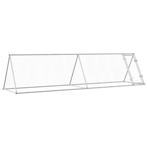 vidaXL Chicken Cage Silver 400x105x91 cm Galvanised Steel