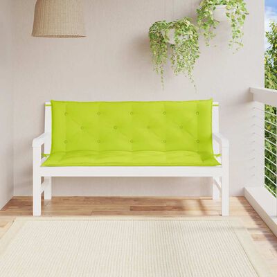 vidaXL Garden Bench Cushion Bright Green 150x(50+50)x7cm Oxford Fabric