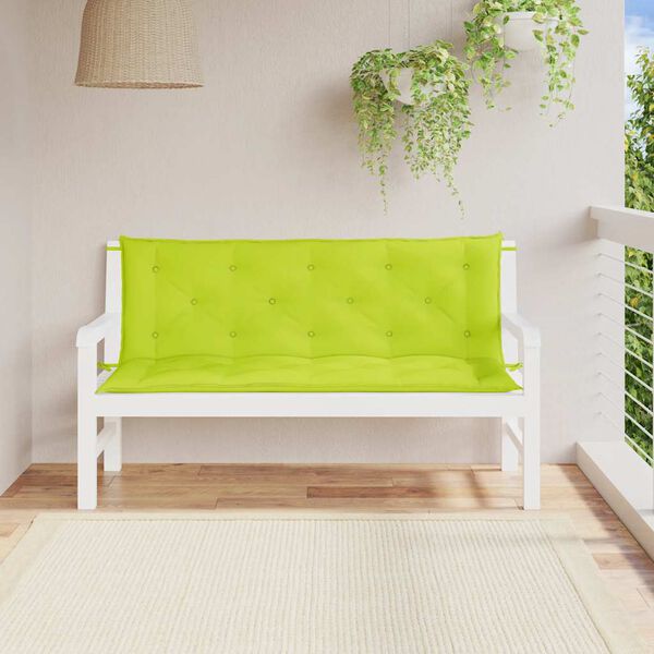 vidaXL Garden Bench Cushion Bright Green 150x(50+50)x7cm Oxford Fabric