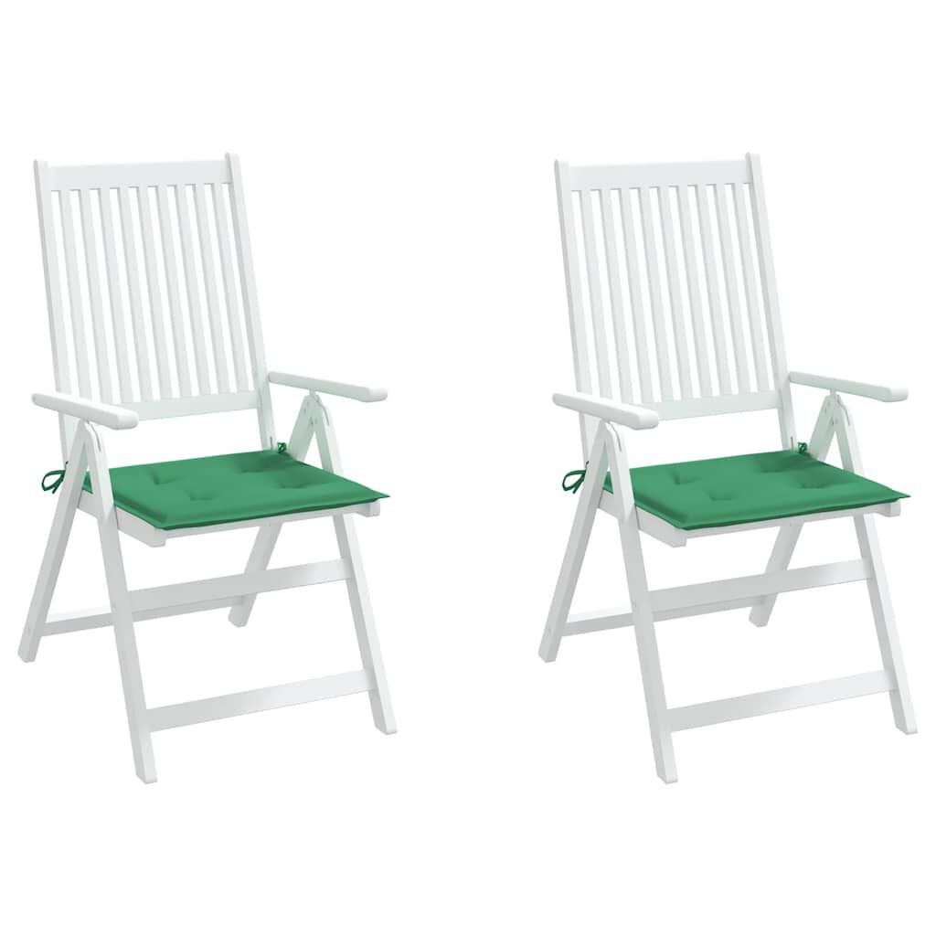 vidaXL Garden Chair Cushions 2 pcs Green 40x40x3 cm Oxford Fabric