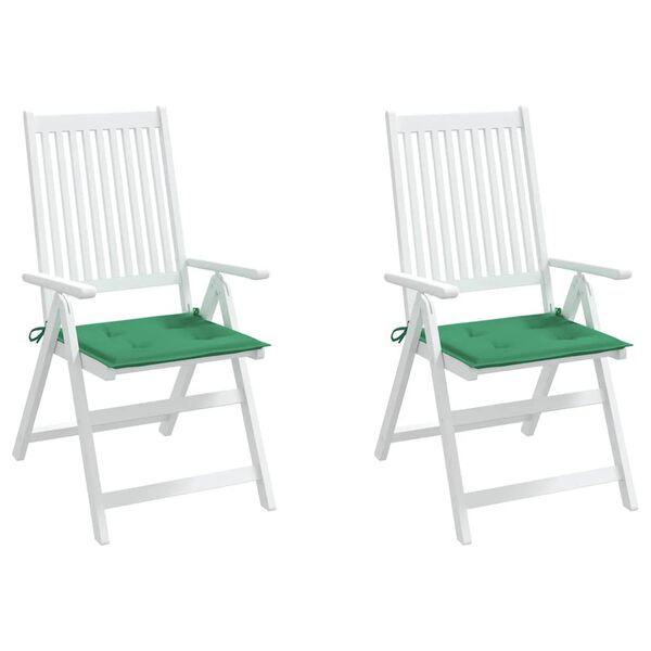 vidaXL Garden Chair Cushions 2 pcs Green 40x40x3 cm Oxford Fabric