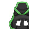 vidaXL Gaming Chair with Footrest Black and Green Faux Leather