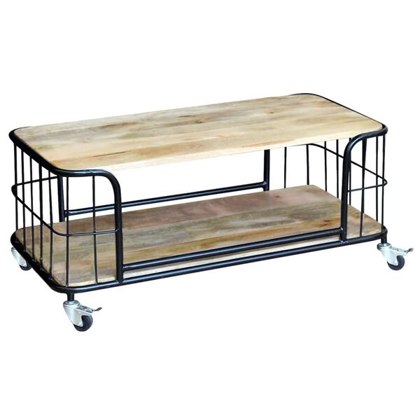 vidaXL Coffee Table Solid Mango Wood 100x50x35 cm