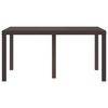 vidaXL Garden Table Brown 150 x 100 x 73 cm Poly Rattan