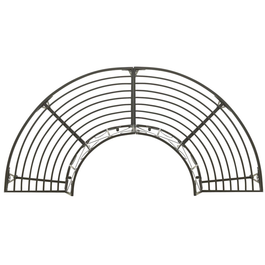 vidaXL Garden Half Round Tree Bench 160 cm Steel