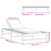vidaXL Sun Lounger with Cream White Cushion and Pillow Solid Wood Acacia
