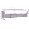 vidaXL 4 Piece Garden Lounge Set with Cushions Grey Poly Rattan