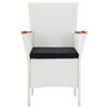 vidaXL 9 Piece Outdoor Dining Set Poly Rattan White