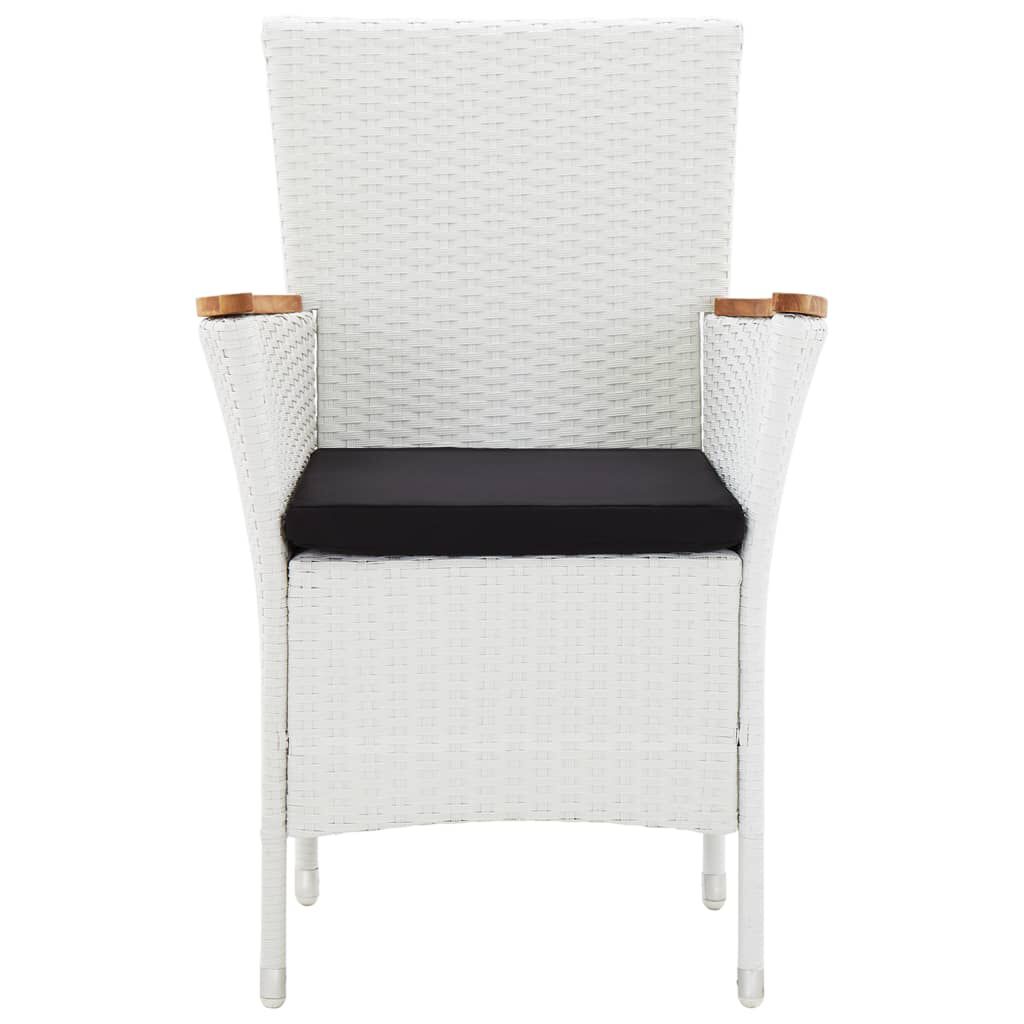 vidaXL 9 Piece Outdoor Dining Set Poly Rattan White