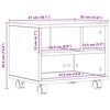 vidaXL Printer Stand Black Oak 41 x 32 x 33.5 cm Engineered wood