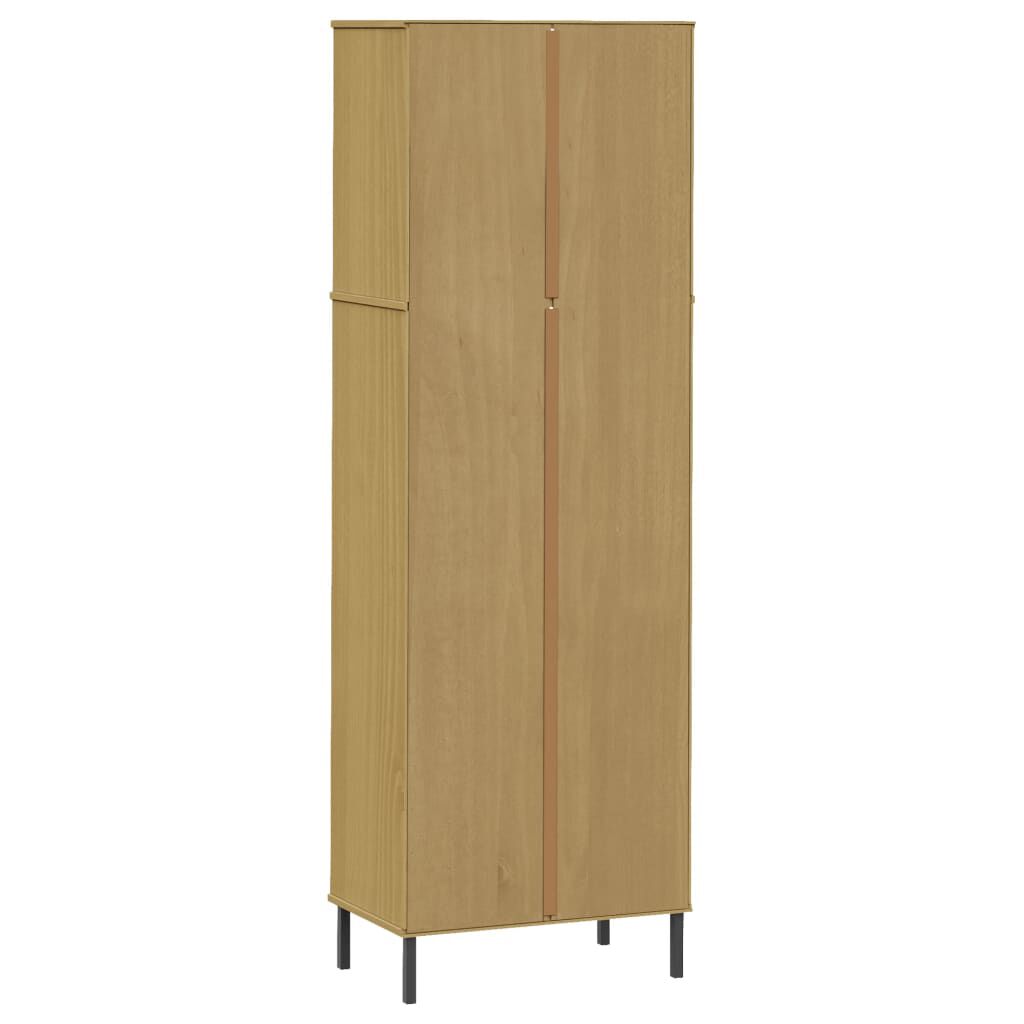 vidaXL Bookcase with 2 Drawers Brown 60x35x180 cm Solid Wood OSLO