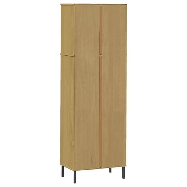 vidaXL Bookcase with 2 Drawers Brown 60x35x180 cm Solid Wood OSLO
